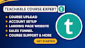 do teachable online course upload and course creation
