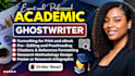do academic research, expert manuscript editing, formatting, book proofreading