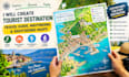create tourist destination travel guide wayfinding and sightseeing maps