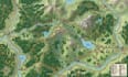 create illustrated hiking trail map, trekking and adventure map