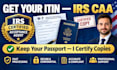 apply your itin as an irs caa
