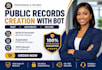 do public records creation with bot