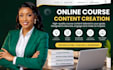 create online course content as course development expert, ebook course creation