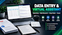 do data entry, web research and virtual assistant tasks