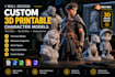 design custom 3d printable character models
