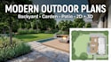 create modern backyard front yard patio and garden plans