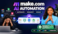fix make com automation, set up made come integromat ai automation make com