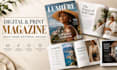 design digital and print ready multi page magazine