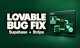 fix lovable bugs in supabase login database and stripe checkout