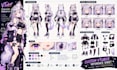 create vtuber character reference sheet, anime model sheet and expressions