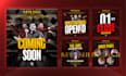 design professional event social media graphics