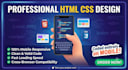design a modern responsive HTML CSS website