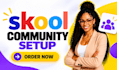 skool community setup skool community skool credit repair skool course creation