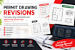 fix permit drawing corrections and city comments
