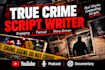 write french youtube script true crime script documentary script writing