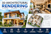 create realistic 3d exterior and interior architectural rendering