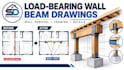 create load bearing wall removal, beam and structural framing drawing