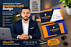 create a modern and professional business card design