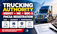 handle usdot mc authority boc 3 and fmcsa trucking registration