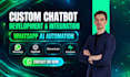 build custom ai chatbot, whatsapp ai chatbot and ai agent using whatsapp API