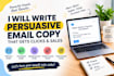 write engaging and persuasive email copy