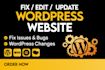 customize, modify, debug or fix wordpress website issues fast