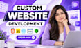do website development as full stack web developer, front end, backend developer