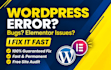 fix wordpress critical error wp critical error wordpress bug fix elementor issue