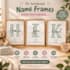 create personalized name frames and custom wall art designs