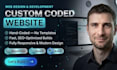 design a modern, responsive, custom coded website