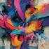 create modern abstract digital art paintings