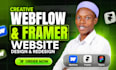 do framer website, webflow website, framer landing page as webflow develo