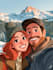 make a disney children cartoon illustration