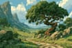 create environment fantasy landscape illustration