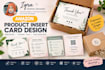 design amazon product insert, thank you and packaging cards