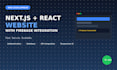 develop a nextjs react website with firebase integration