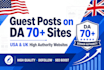 publish guest post on da70 USA UK sites