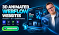 design a 3d animated webflow website with interactive 3d scrolling animations