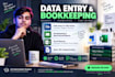 do accurate data entry and bookkeeping in tally prime and excel