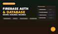 build firebase authentication and database integration