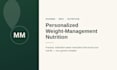 create your personalized weight management and meal plan