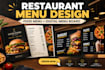 design restaurant menu do food menu design digital menu board