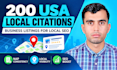 submit 200 unique USA local citations for local SEO and google 3 pack ranking