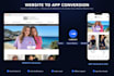 convert website to android and ios mobile app