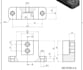 redraw engineering technical blueprint, geometric plan, orthographic projection