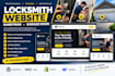 design garage doorlocksmith website, locksmith landing page, handyman website