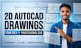 create professional 2d autocad floor plan, elevations and technical drawings