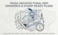 prepare texas architectural mep drawings and stamp ready permit plans