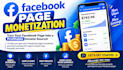 help you earn from your facebook page through monetization