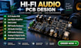 hi fi audio pcb design  low noise amplifier dac adc dsp usb hardware